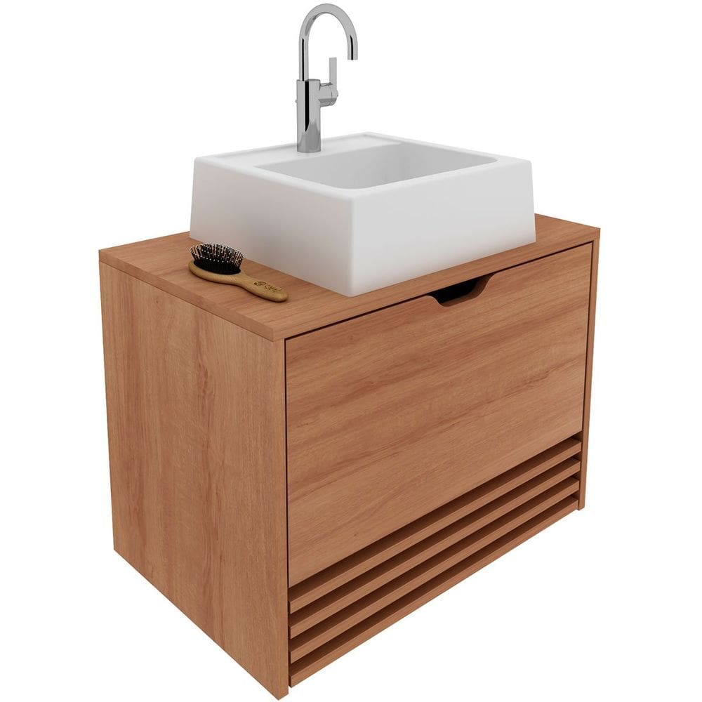 Gabinete de Banheiro 60 cm 1 Porta com Cuba Sâmia