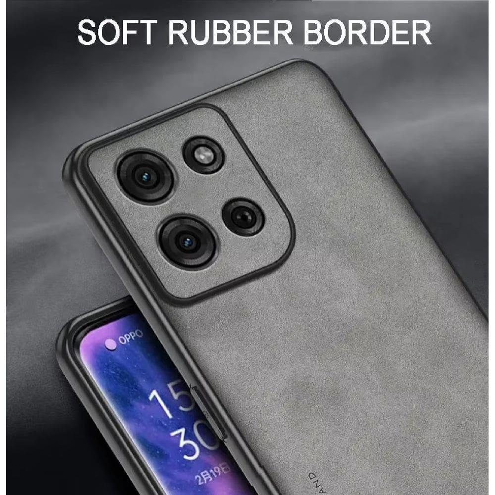Capinha Luxo Couro Camurça Luxury Para Motorola Moto G86 5G