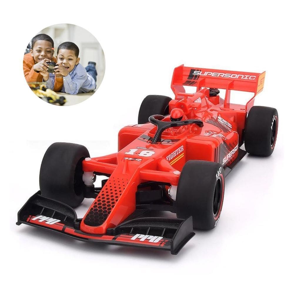 Carrinho F1 Controle Remoto Fumaça E Luz Led Crianças E