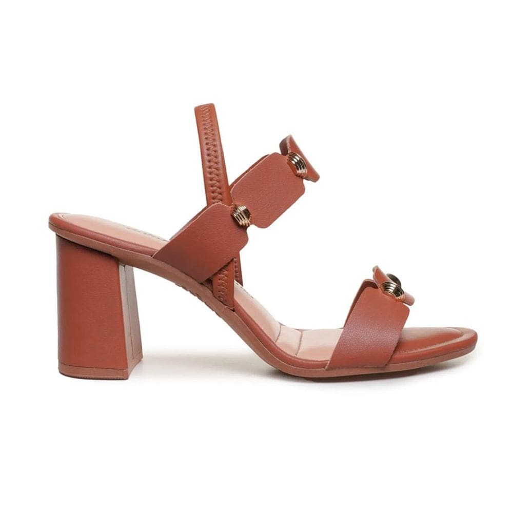 Sandália Dakota de Salto Bloco Caramelo