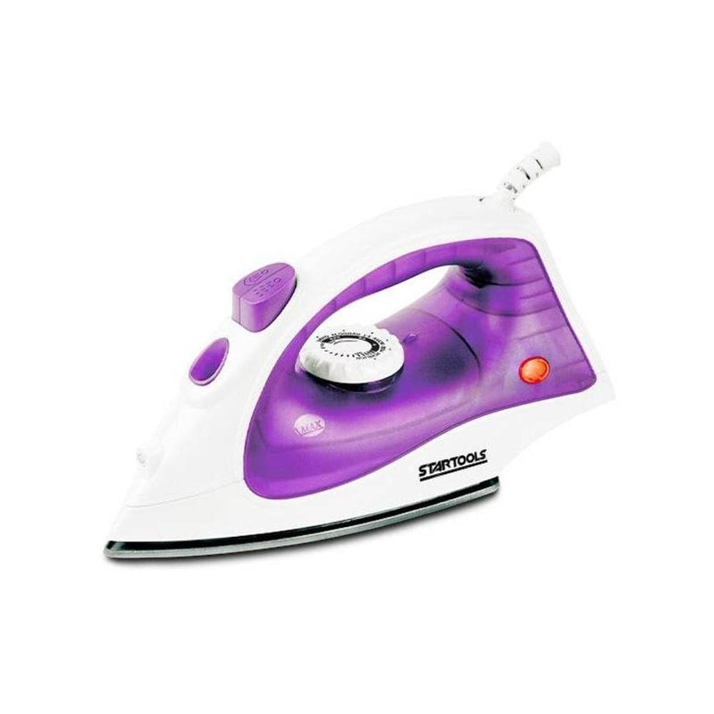 Ferro De Passar à Vapor Roxo Base Antiaderente 1500w 110V