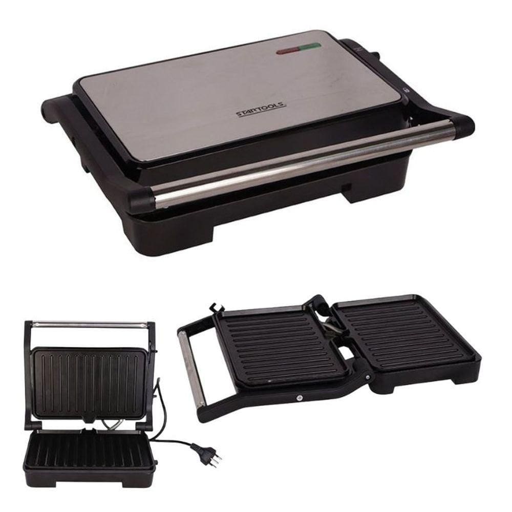 Sanduicheira Elétrica Grill 1000w Placas Antiaderentes 110V