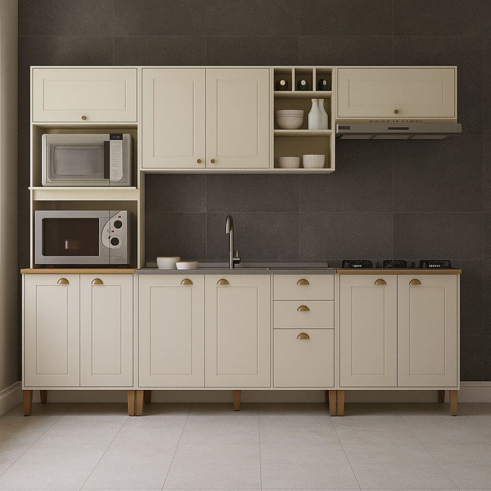 Cozinha Modulada 5 Peças sem Pia Tunisia Atualle