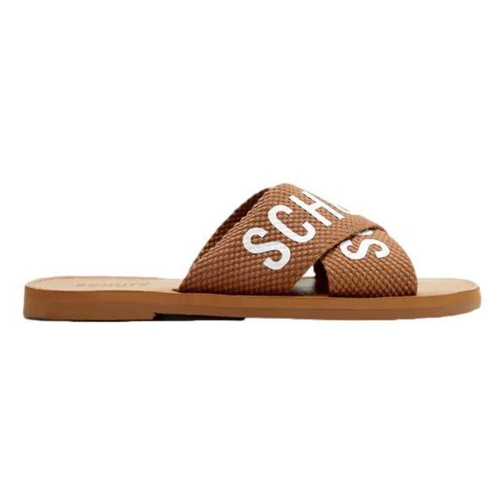 Sandália Rasteira De X Schutz Logo Areia S20889