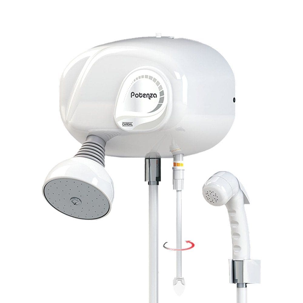Chuveiro Cardal Potenza Eletrônico com Pressurizador Branco