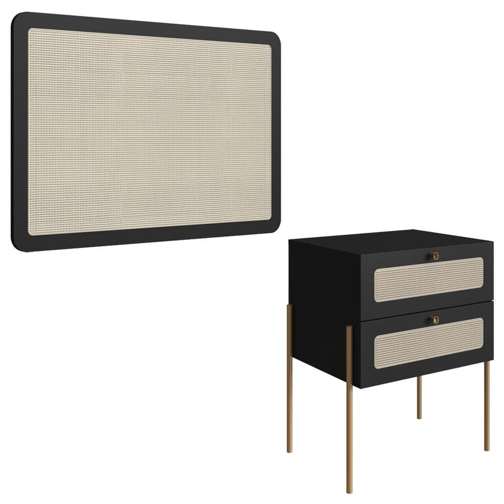 Cabeceira Solteiro e Mesa Cabeceira Palinha 28976 Artesano