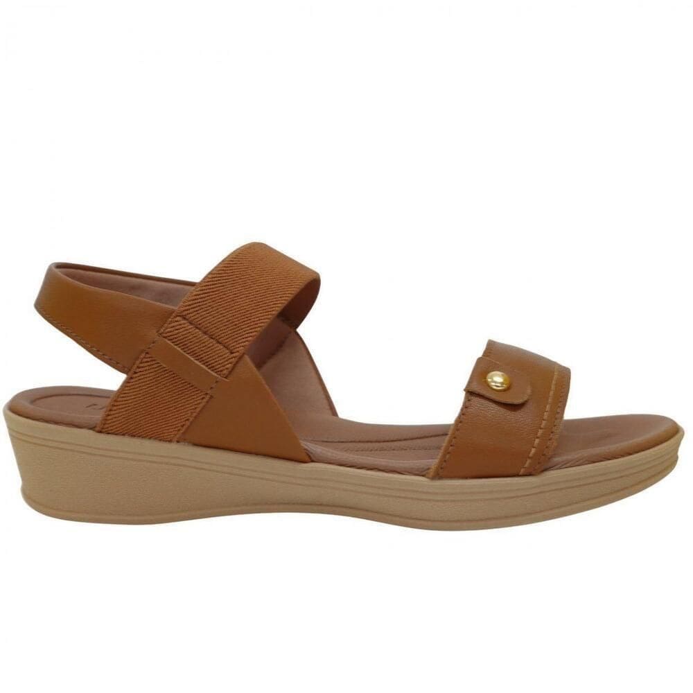 Sandàlia  Anabela Feminina Couro Usaflex Ud04004