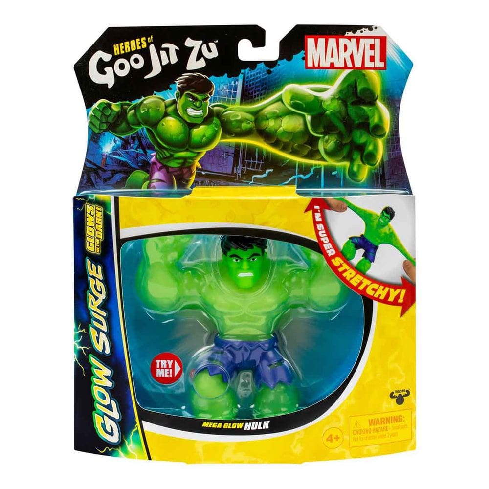 Boneco Elástico Hulk Que Brilha No Escuro - Goo Jit Zu