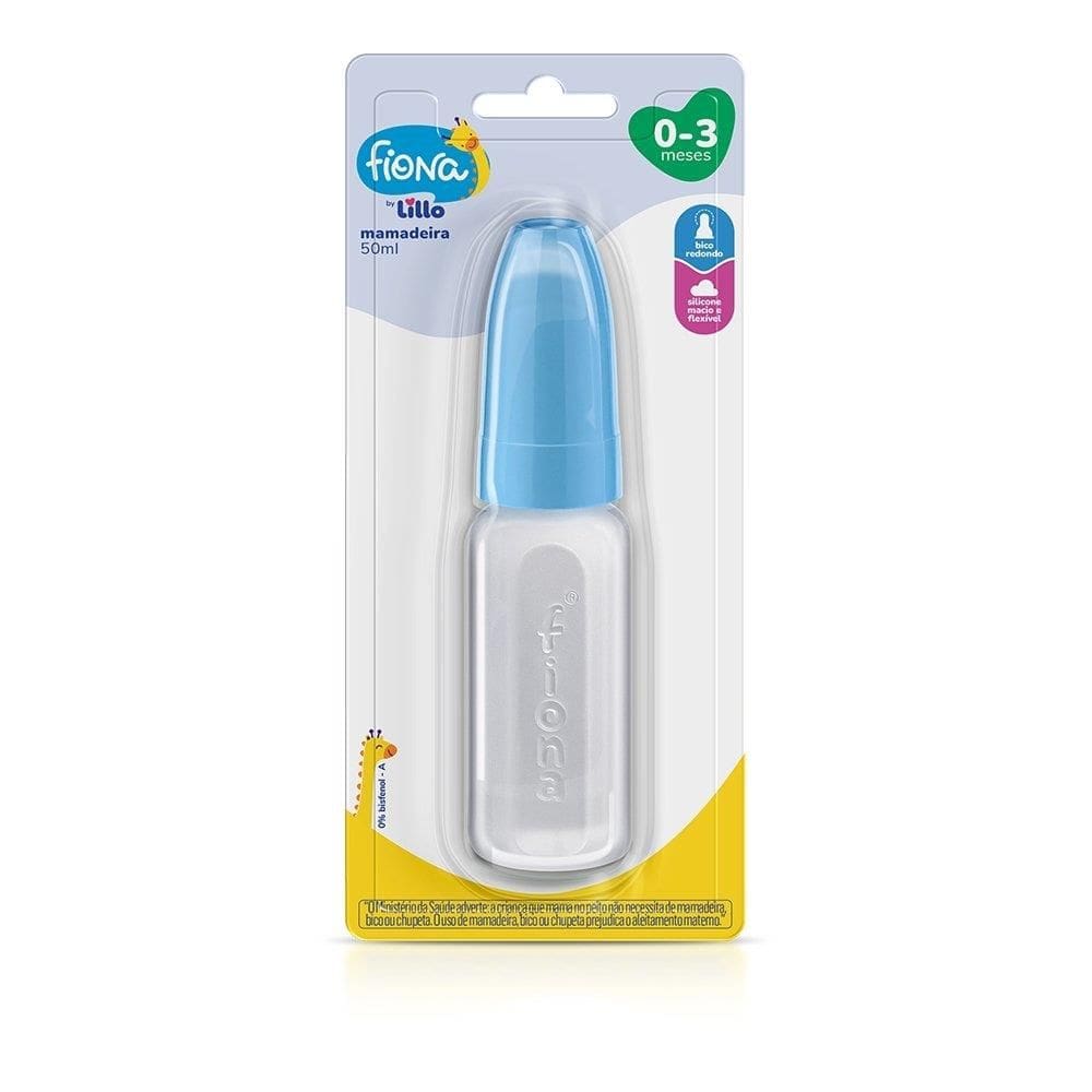 Mamadeira Fiona Mini de Silicone 50ml Azul