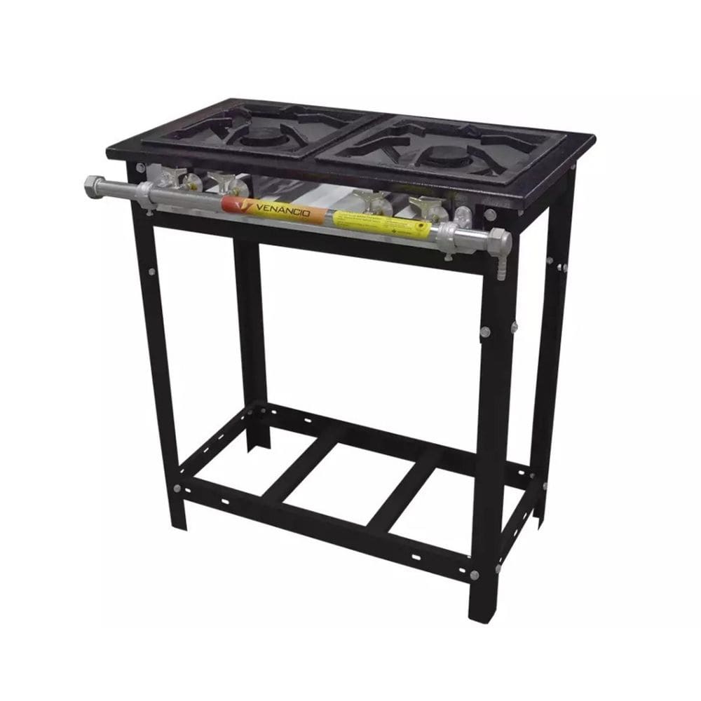 Fogão Industrial 2 Bocas QS 30x30 Baixa Pressão Linha Extra Venâncio E2
