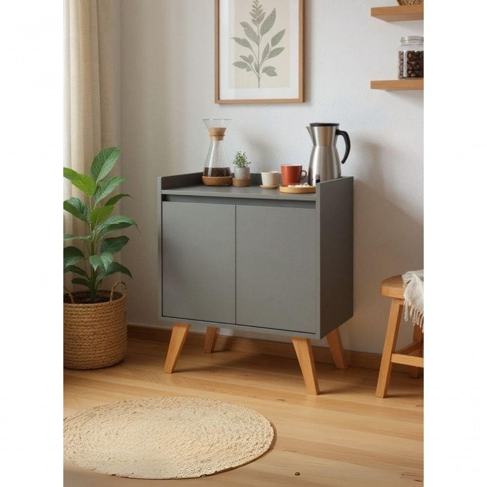 Aparador Buffet 60cm Retro Mdf Verde Madri - On Móveis