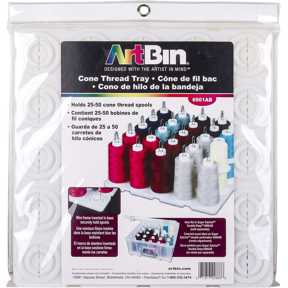 Bandeja de linha ArtBin 6901AB para costura e bordado Serger White