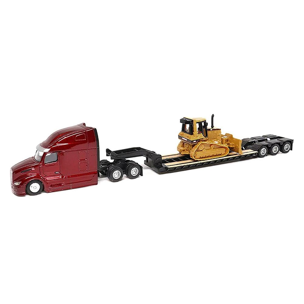 Caminhão Prancha e Trator De Esteira Caterpilla D5M 1/87