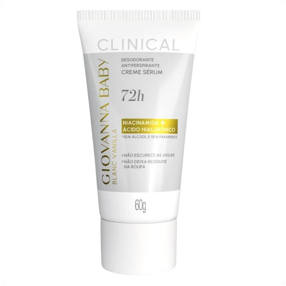 Desodorante Creme Sérum Giovanna Baby Clinical Blanc Vanilla Niacinamida e Ácido Hialurônico 60g