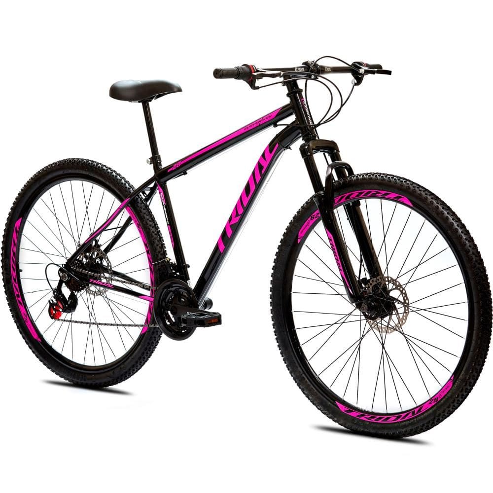 Bicicleta Aro 29 Aço Mountain Bike Tridal com Freio a Disco e Suspensão Dianteira New Suspension
