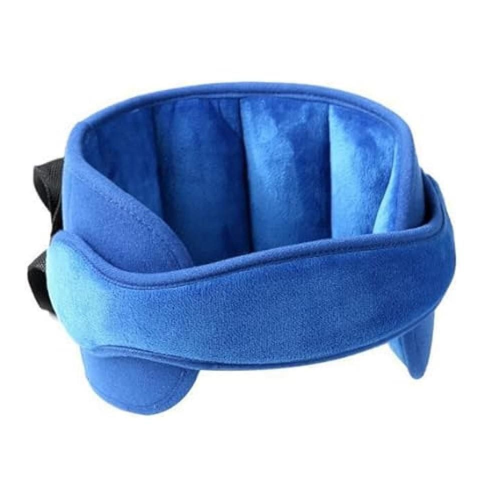 Apoio Faixa Ajustavel Para Cabeca Almofada Protecao Infantil Viagem Passeio Dia A Dia Carro Bebe Pescoco Azul