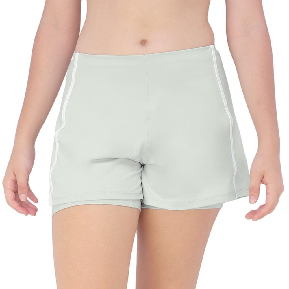 Shorts Fila Duplo Tennis Sports Club Cinza Claro e Branco