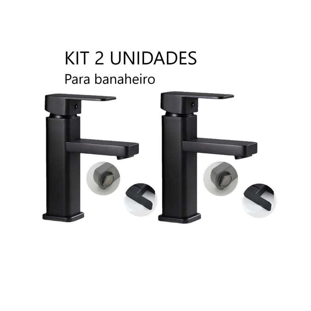 Kit 02 Torneira para Banheiro, de Bancada, Mesa, lavabo Água Fria 138