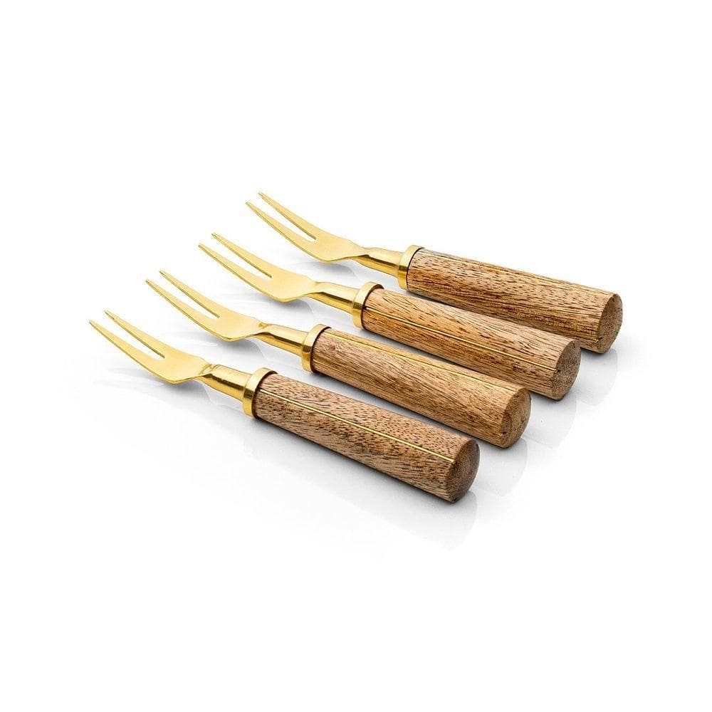 Conjunto De Talheres Copa E Cia Para Aperitivo Finger Food 4 Peças Garbo Goldwood