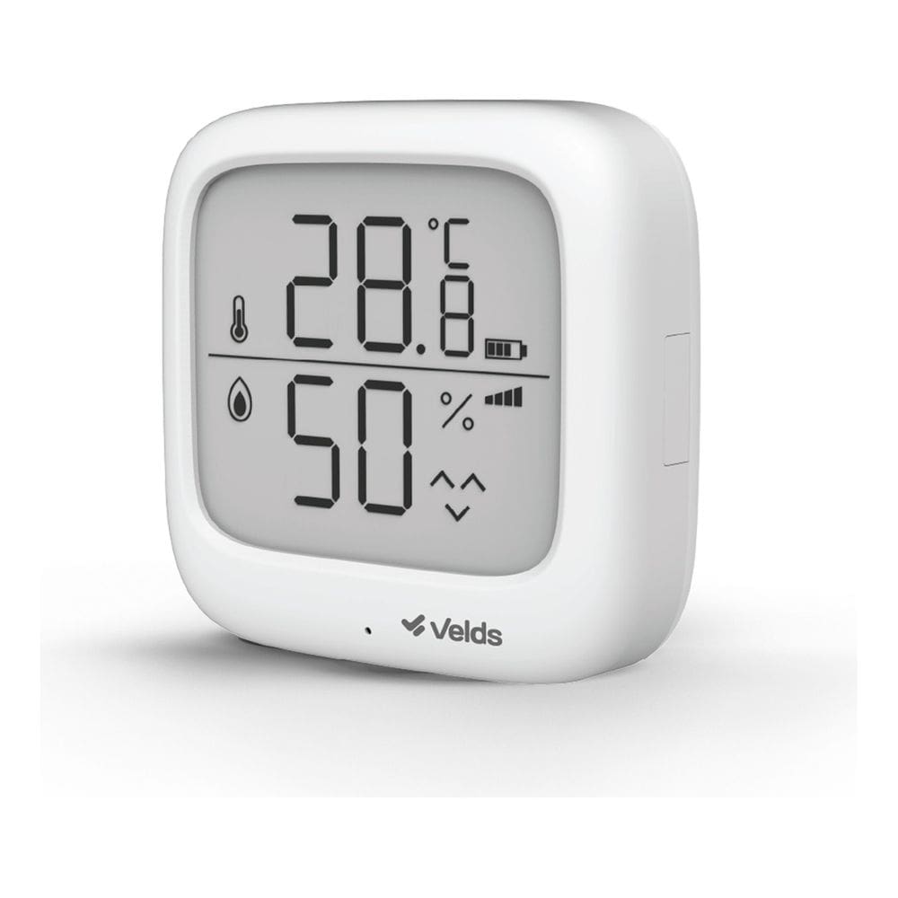 Sensor De Temperatura E Umidade Smart Wifi Velds C/ Display Digital E Monitoramento Via App, Branco