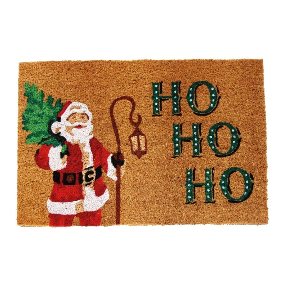 Tapete Capacho Fibra de Coco Natal Papai Noel 40x60cm - Magizi
