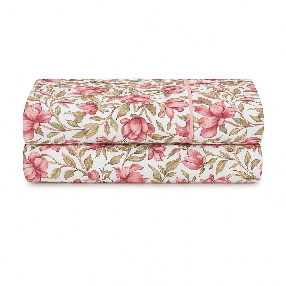 Lençol De Cima Avulso Luar Estampado Queen 01 Peça Malha 100% Algodão - Floral
