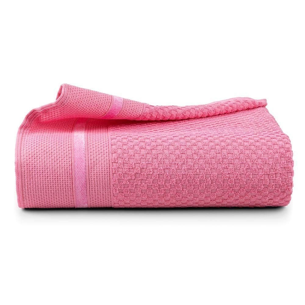 Toalha De Banho Medeli 1,50m X 80cm 01 Peça 100% Algodão Toque Suave - Pink