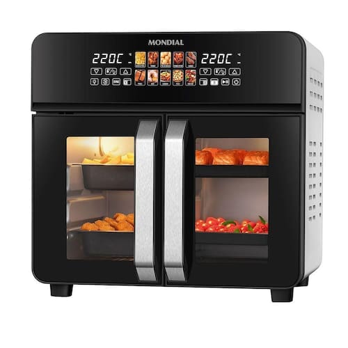 imagem-Air Fryer Forno 25L French Door Mondial Preto/inox 2000W AFDO-25L-FD 110V
