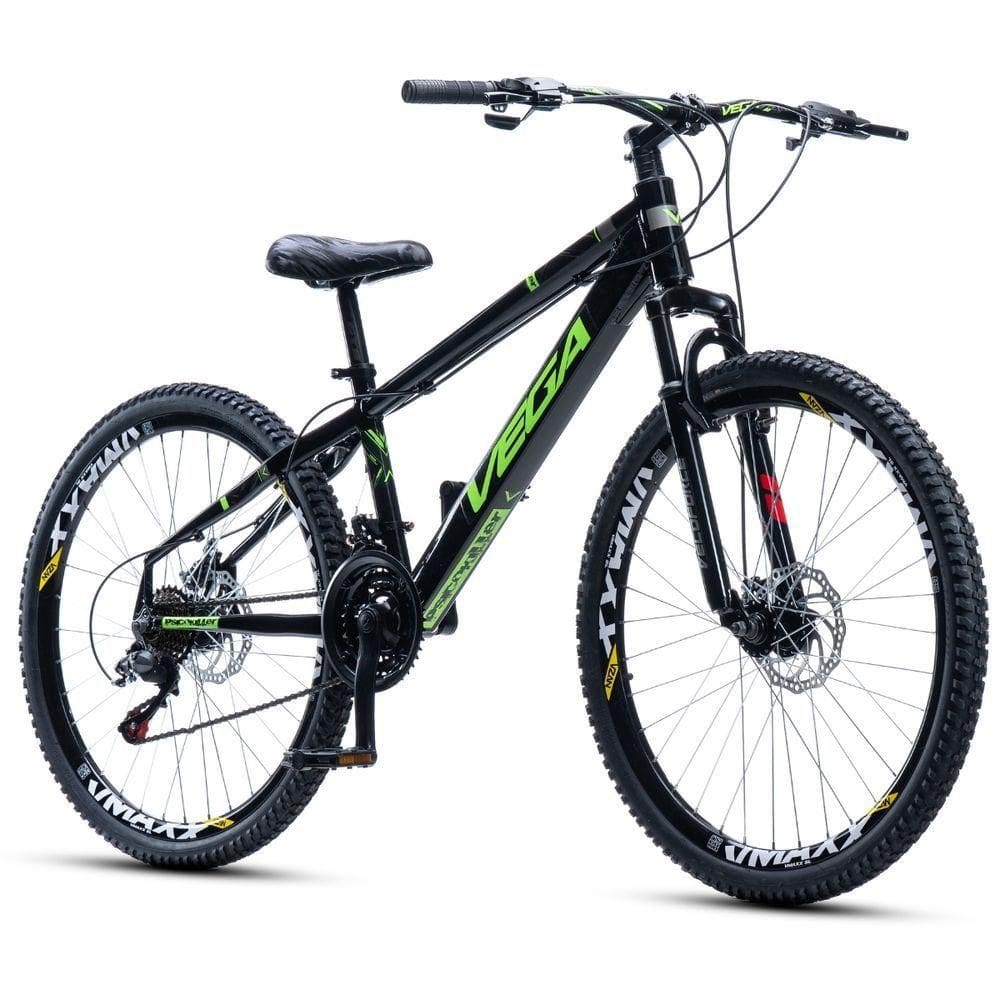 Bicicleta Tipo Vikingx Vega Psico Aro 26 21 Vel Freio Disco Preto/amarelo