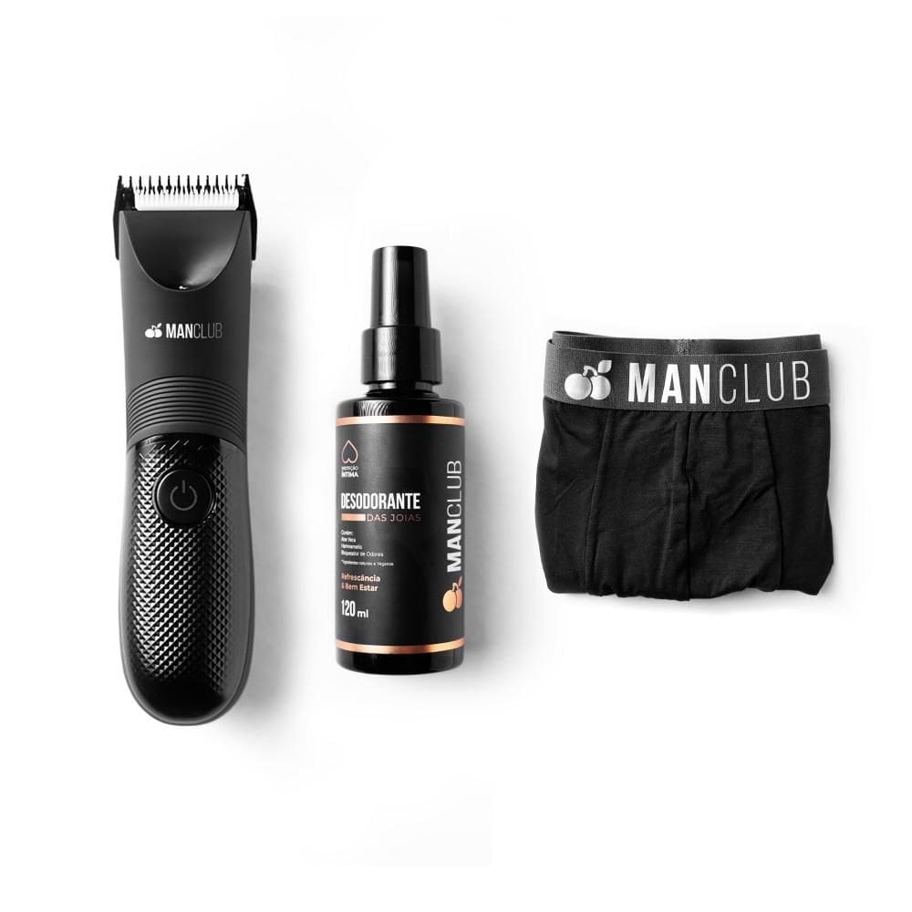 MANCLUB Kit Refresca com: O Desmatador + O Desodorante das Joias + A Cueca Boxer