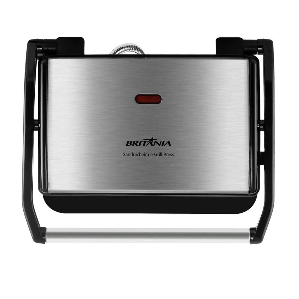 Grill Sanduicheira Britânia BGR27I Press 2 em 1 850W Antiaderente Aço Inox
