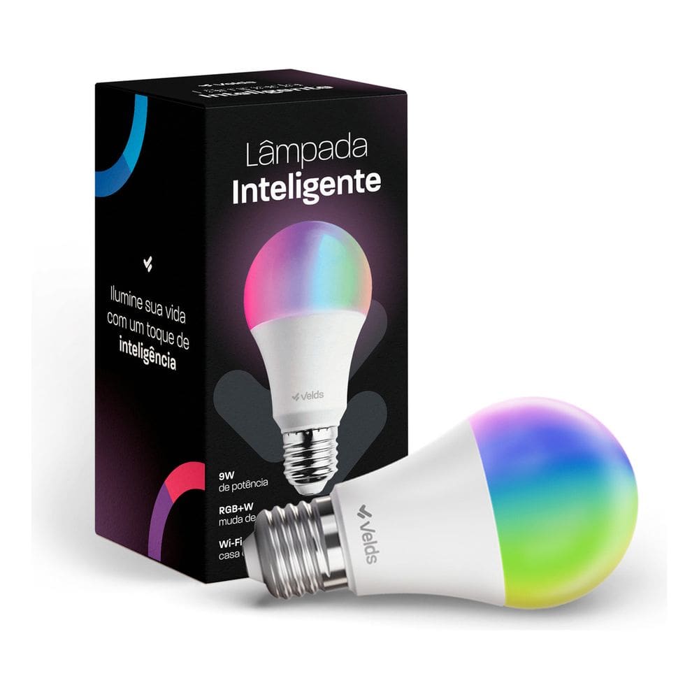 Lâmpada Led Rgb Wi-fi Velds, Smart 16 Milhões De Cores 9w Branco Ajustável, Compatível C/ Alexa Google Tuya, E27 Bivolt