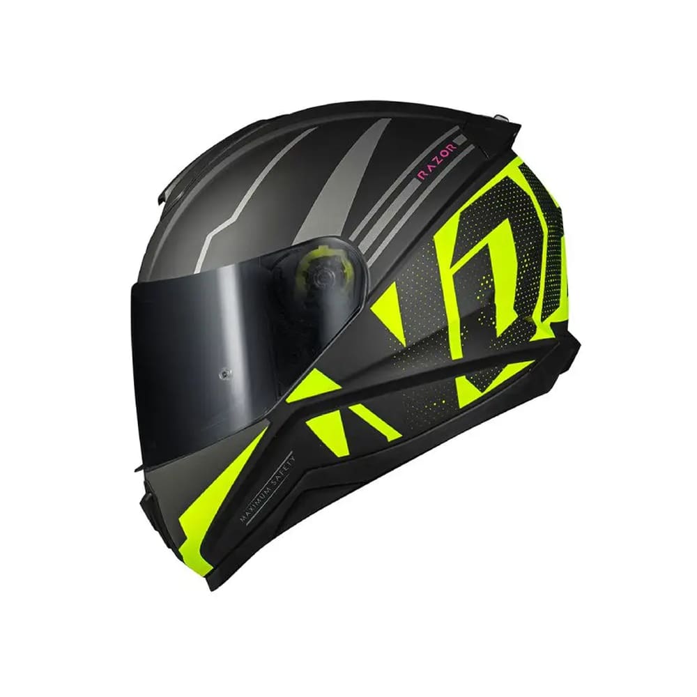 Capacete Norisk Razor Full Matte Black Yellow (60)