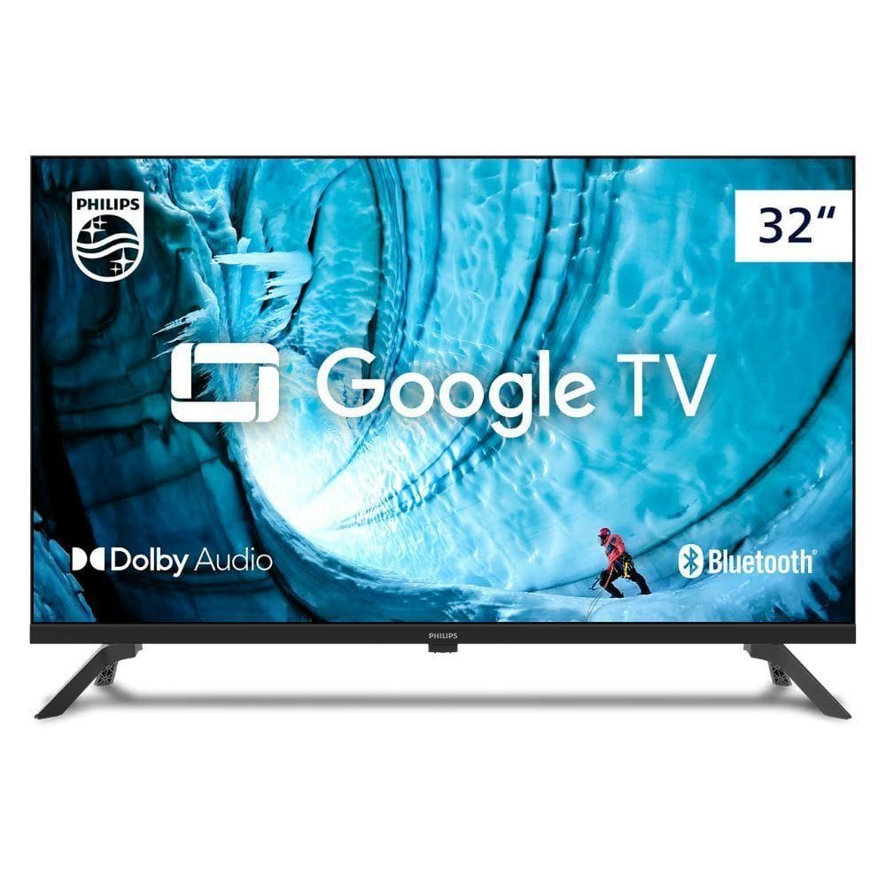 Smart Philips 32 HD Comando De Voz HDR HDMI Preto Bivolt