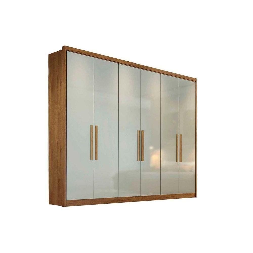 Guarda Roupa 6 Portas E 8 Gavetas Rizon/linea Cumaru/fendi 25 - Novo Horizonte