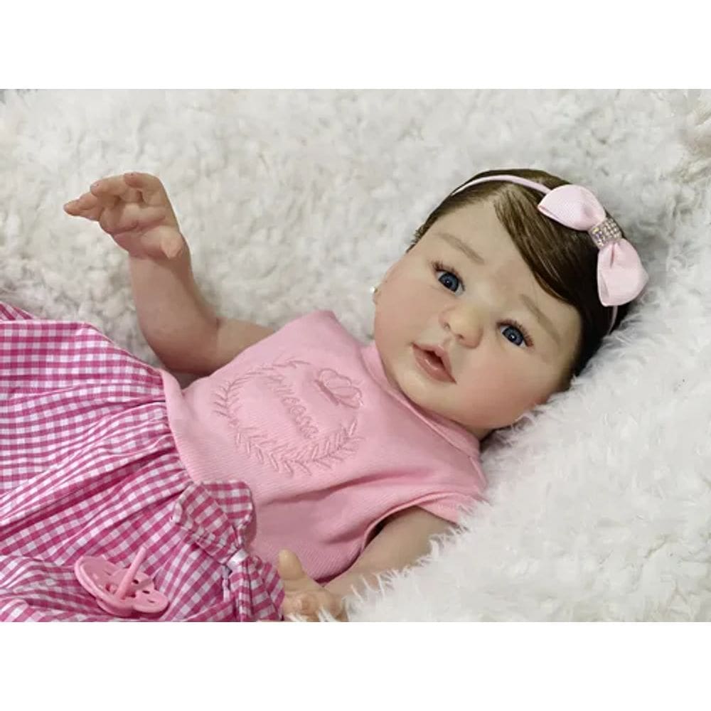 Bebê Reborn Boneca Menina - Mama, Faz Xixi E Toma Banho