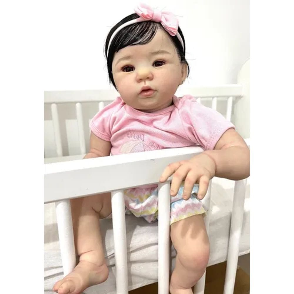 Bebe Reborn Menina Realista Toma Banho Mama E Faz Xixi