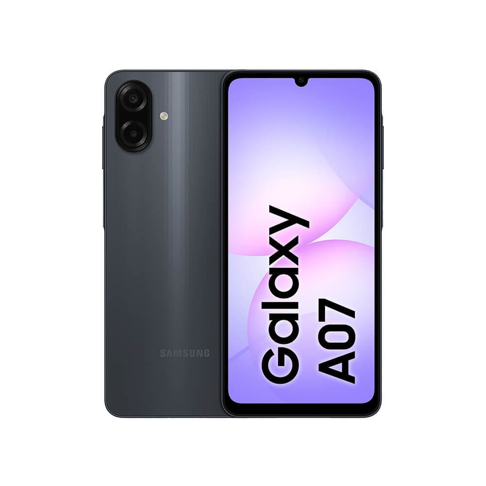 Celular Samsung Galaxy A07 128GB, 4GB, Câmera 50MP, Tela 6.7”, Proteção IP54, Processador 6nm - Preto