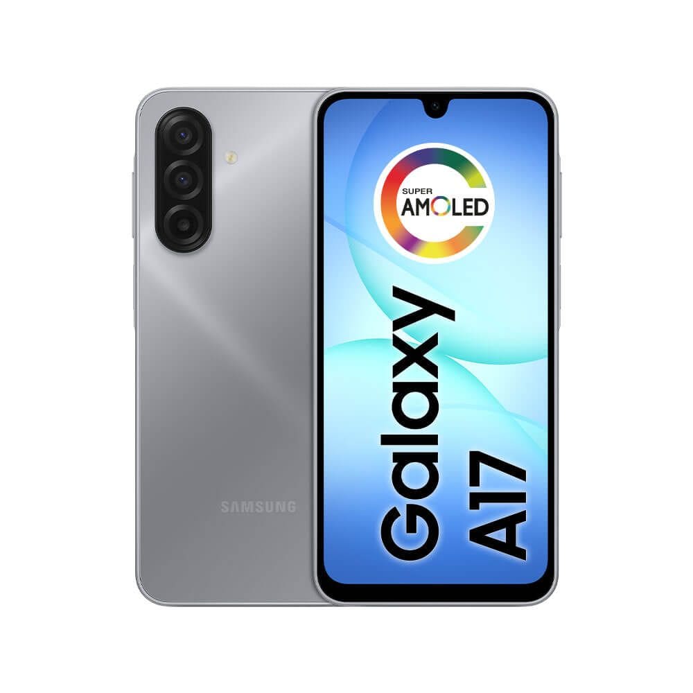 Celular Samsung Galaxy A17 com IA, 256GB, 8GB RAM, Câm de 50MP, Tela de 6.7”, NFC, IP54 - Cinza