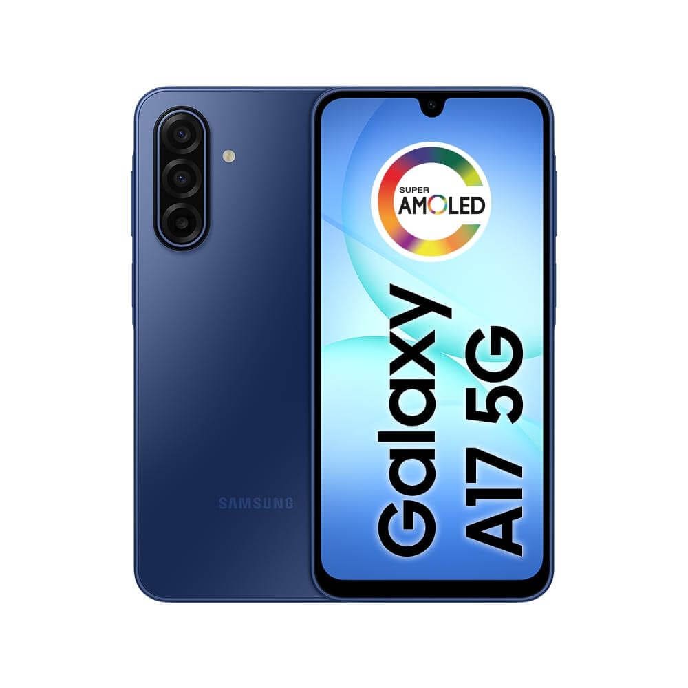 Celular Samsung Galaxy A17 5G com IA, 128GB, 4GB RAM, Câm de 50MP, Tela de 6.7”, NFC, IP54 - Azul