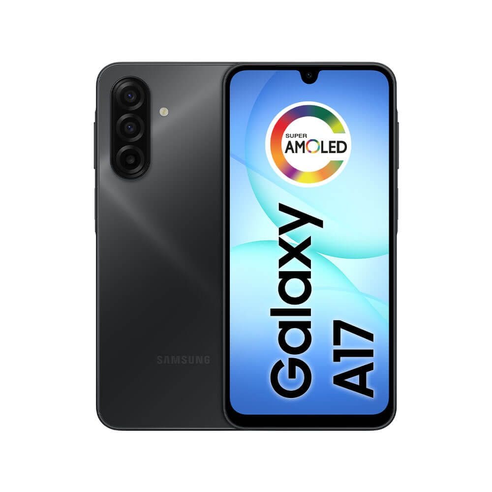 Celular Samsung Galaxy A17 com IA, 256GB, 8GB RAM, Câm de 50MP, Tela de 6.7”, NFC, IP54 - Preto