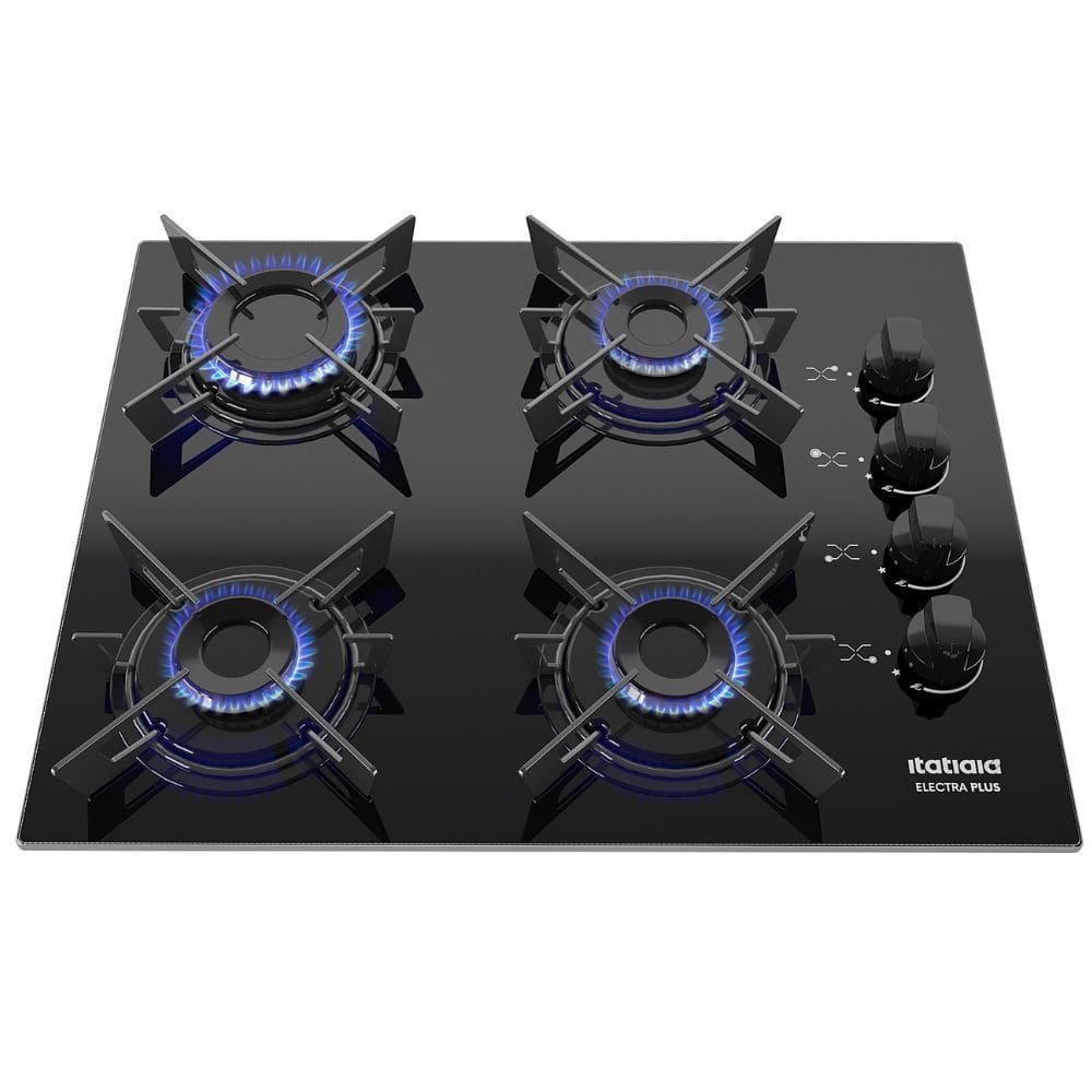 Cooktop Itatiaia Electra Plus 4 Bocas Mesa Vidro Preto Bivolt