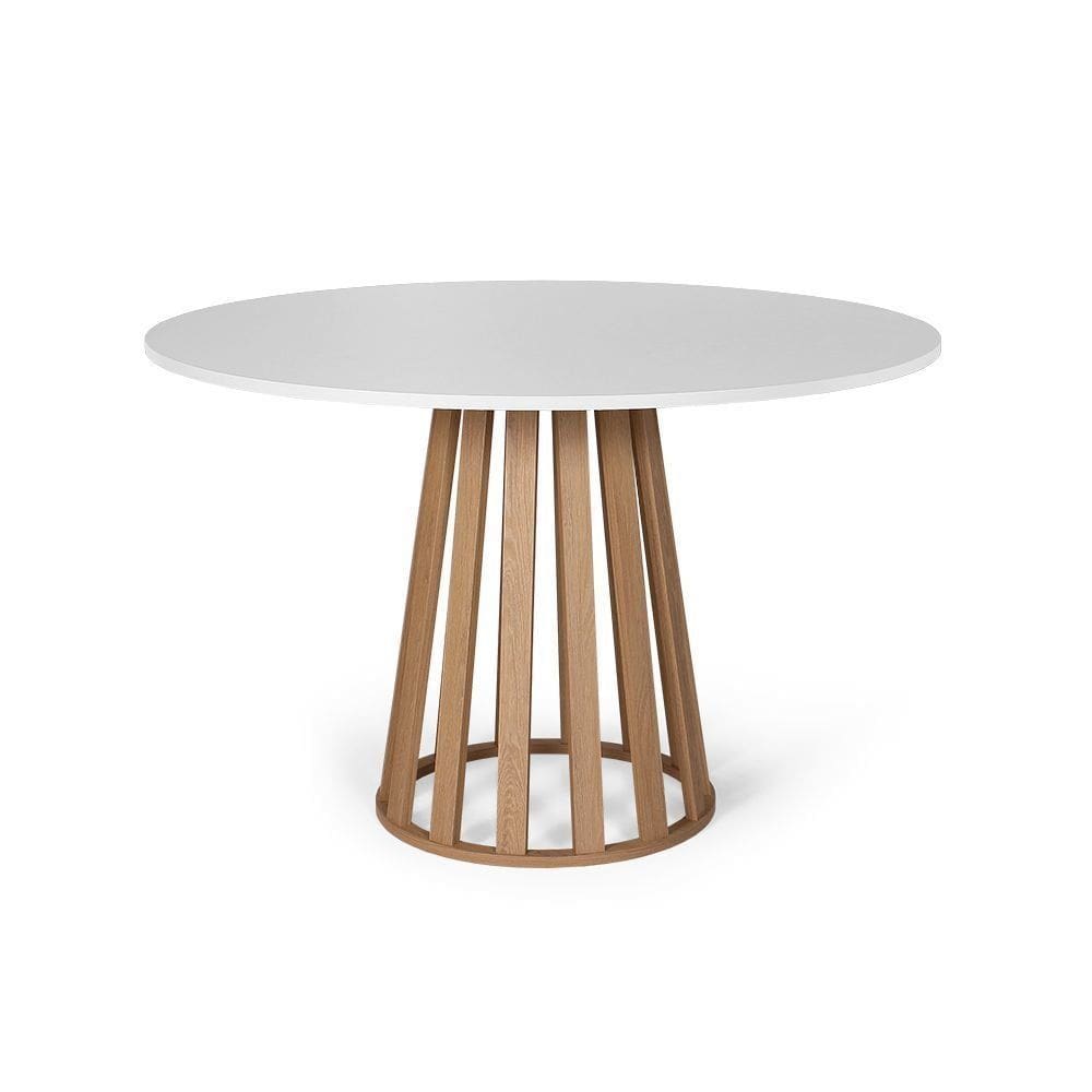 Mesa de Jantar Redonda 6 Lugares 120cm em MDF Gabi
