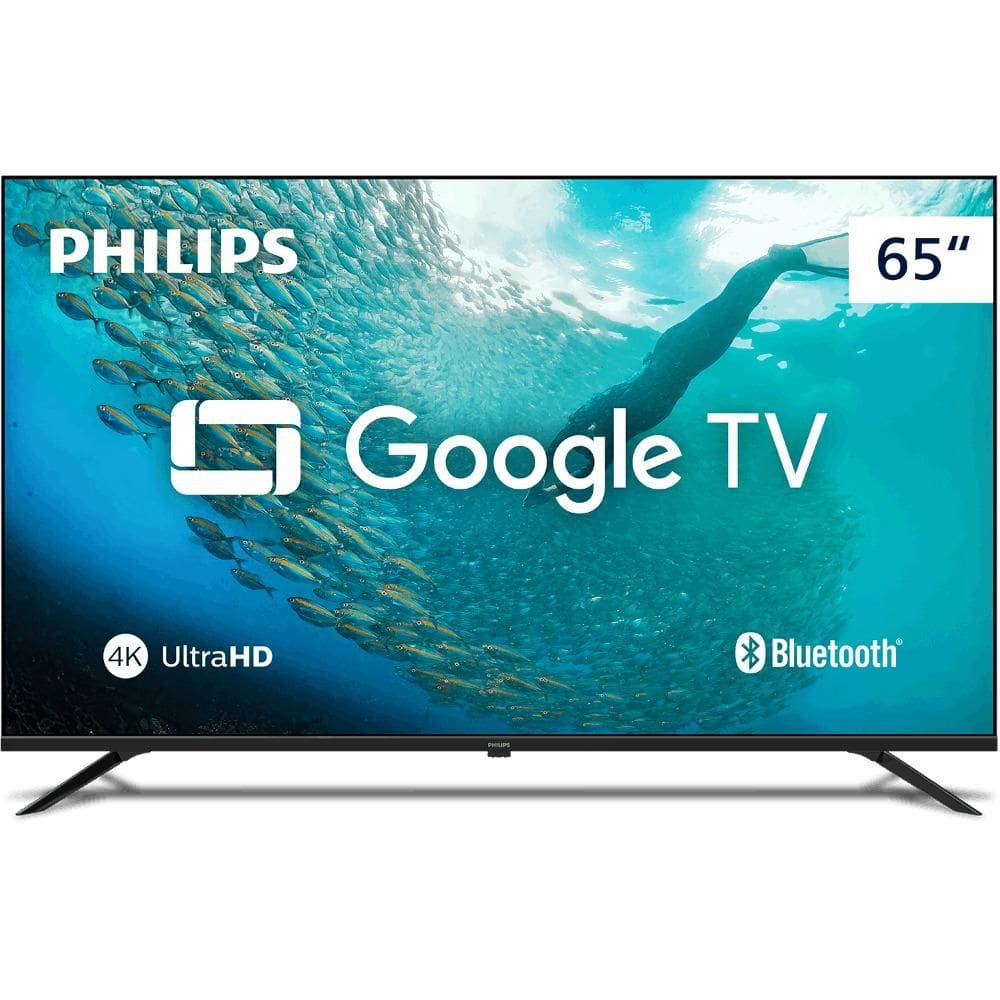 Smart TV 4K UHD 65” Philips 65PUG7019 Wi-Fi Google TV 3 HDMI 2 USB