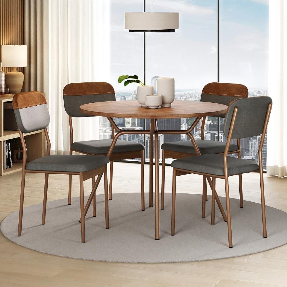 Conjunto Sala de Jantar 4 Cadeiras Florença Carraro