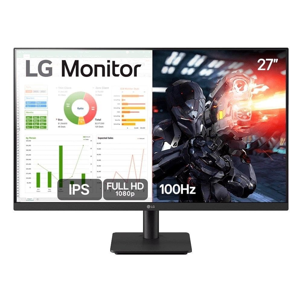 Monitor FULL HD 27” LG Gamer 27MS500-B | LED, IPS, HDMI, Preto, 100Hz
