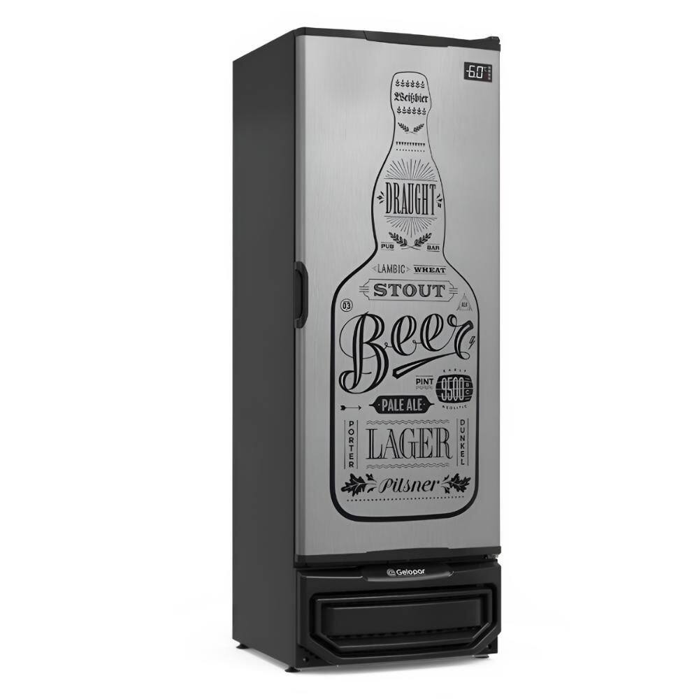 Cervejeira Gcb-40 Gw Ti 410 Litros Porta Cega Tipo Inox 127V - Gelopar