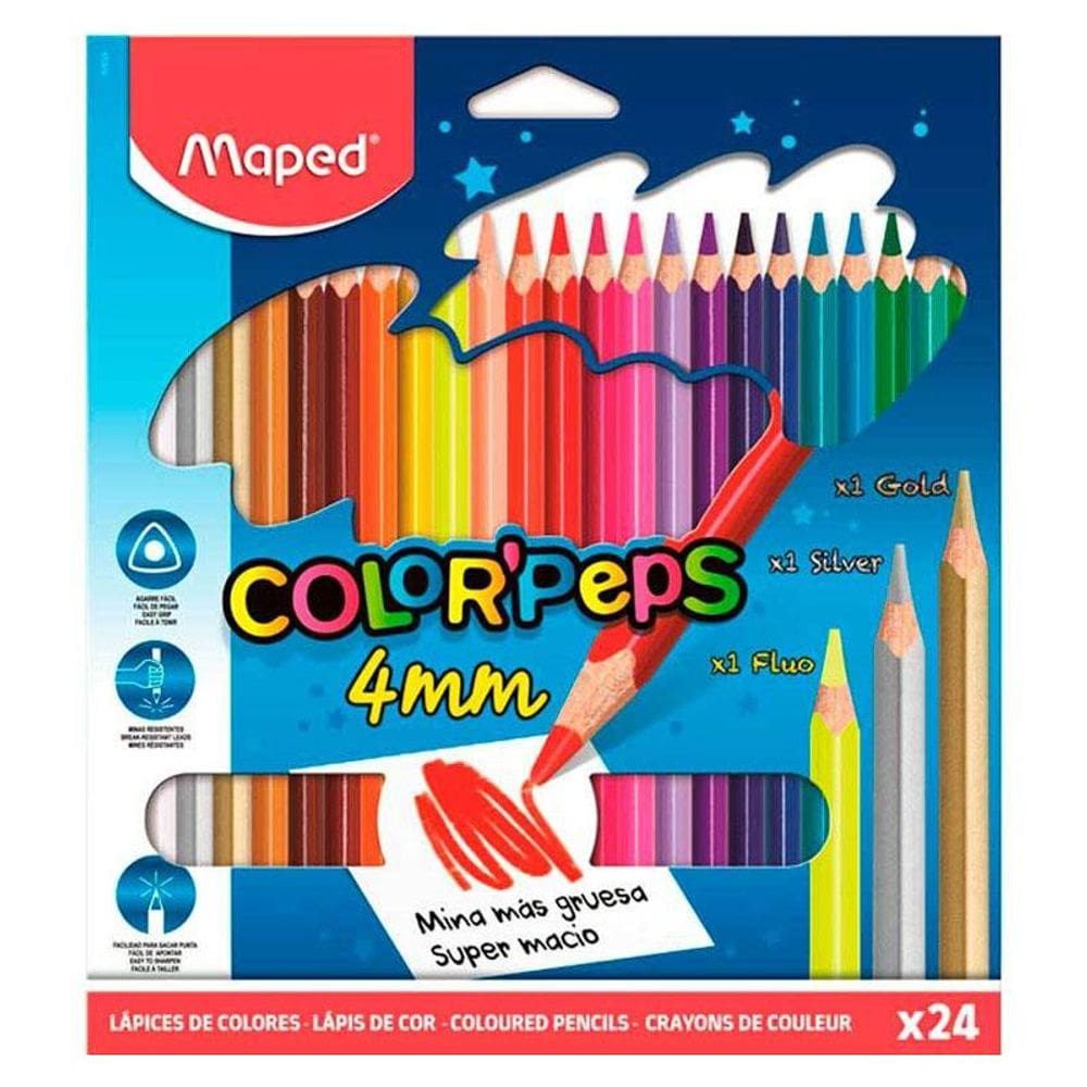Lápis de cor Color`Peps 4mm 24 cores 835524ZV Maped