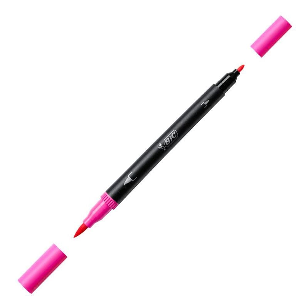 Caneta hidrográfica Dual Tip Intensity - Rosa - Bic