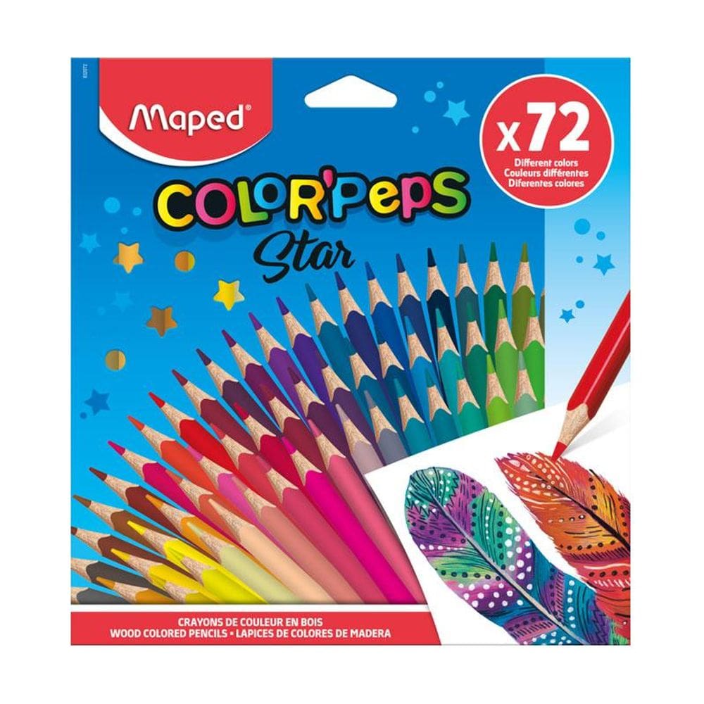 Lápis de cor Color`Peps Star 72 cores 832072ZV - Maped
